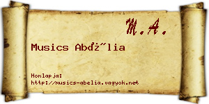 Musics Abélia névjegykártya